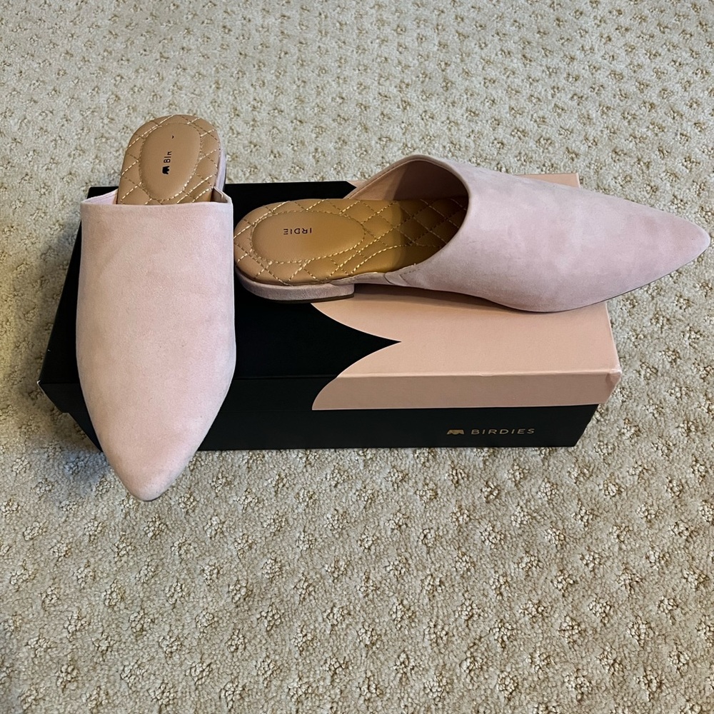 Birdies mules - pink chiffon color - size 8.5